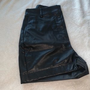 Black Leather Shorts from Express size 2